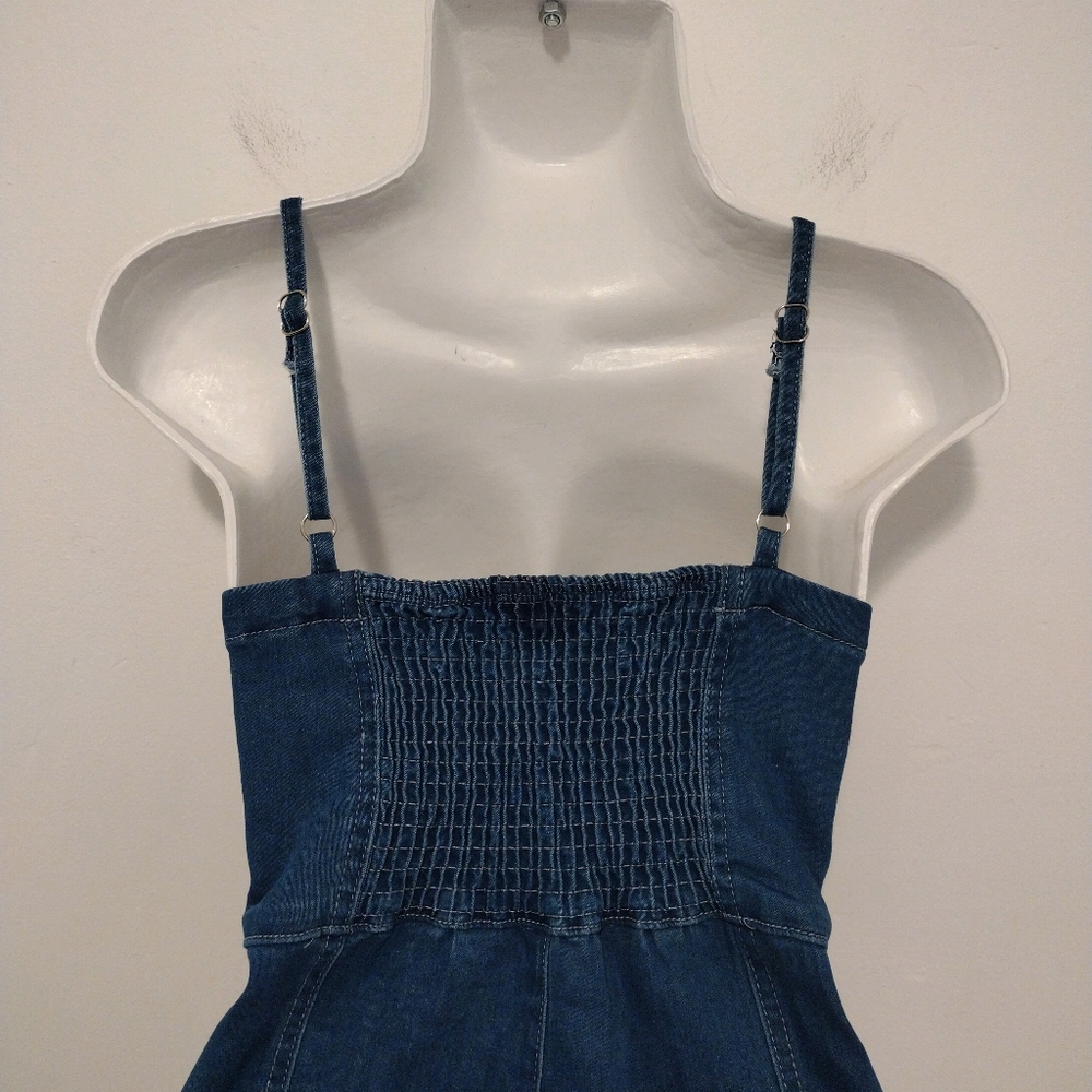 Fashion Nova Blue Denim Button-Front Romper - Picture 10 of 16